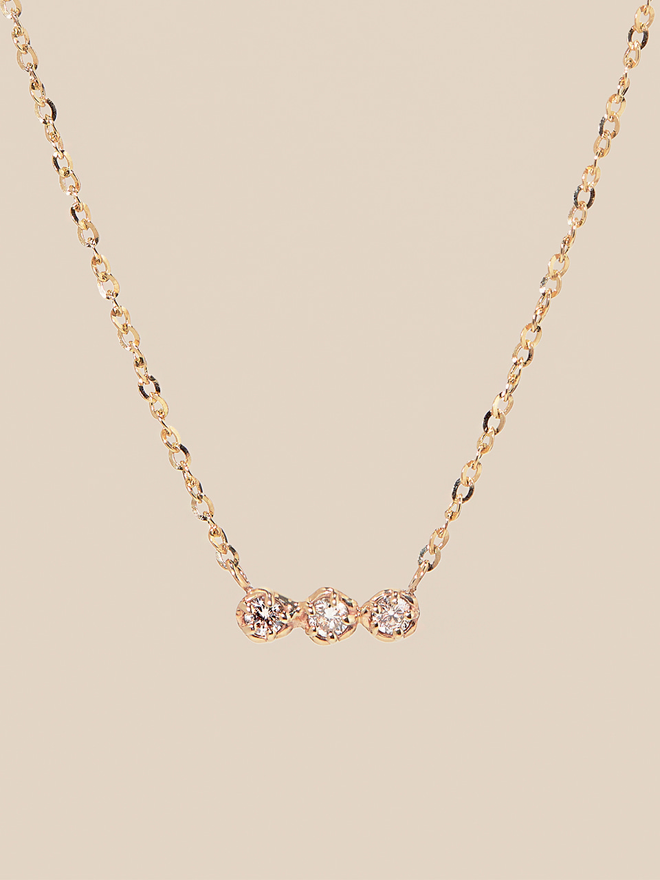 Triple Diamond Mini Necklace