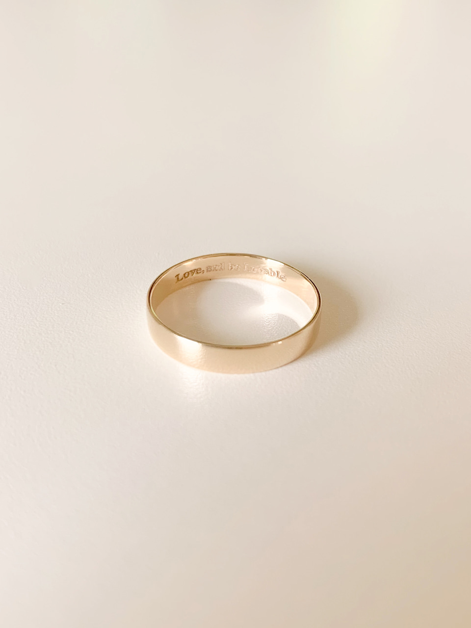 Daily Flat Lettering Ring