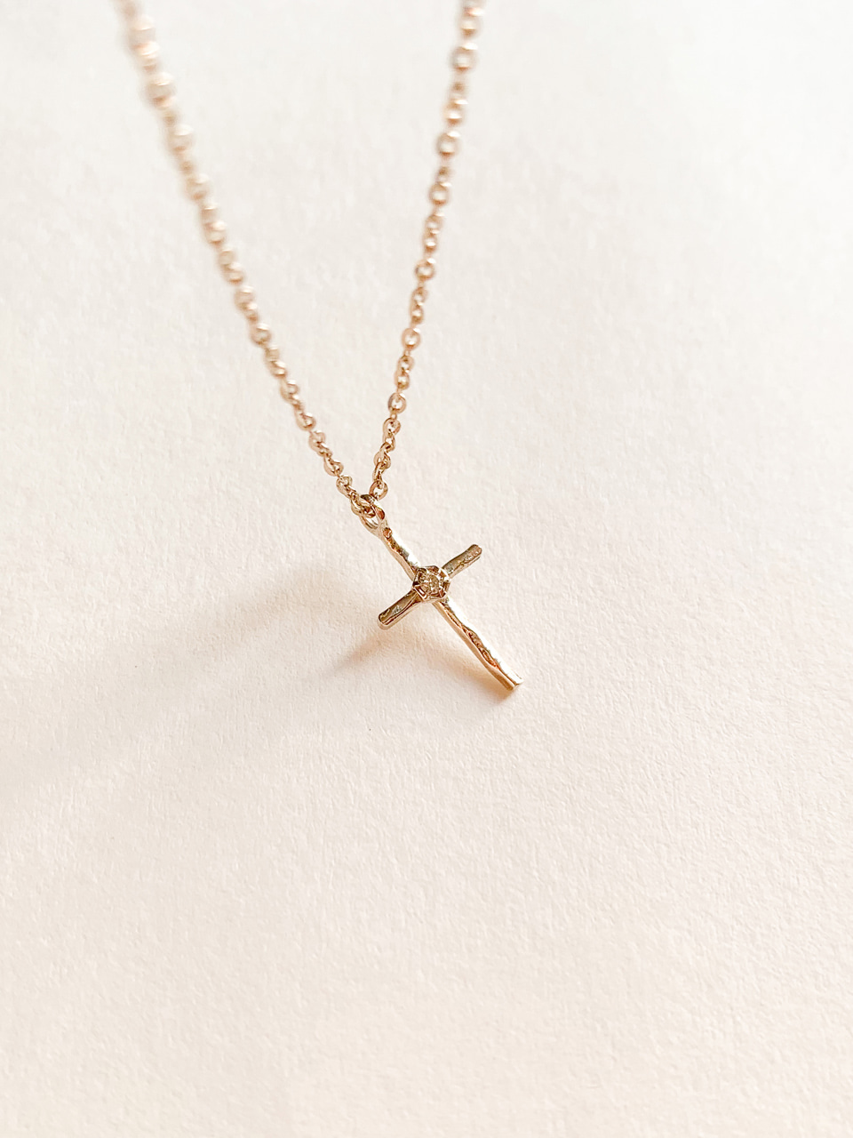 Vintage Diamond Cross Necklace