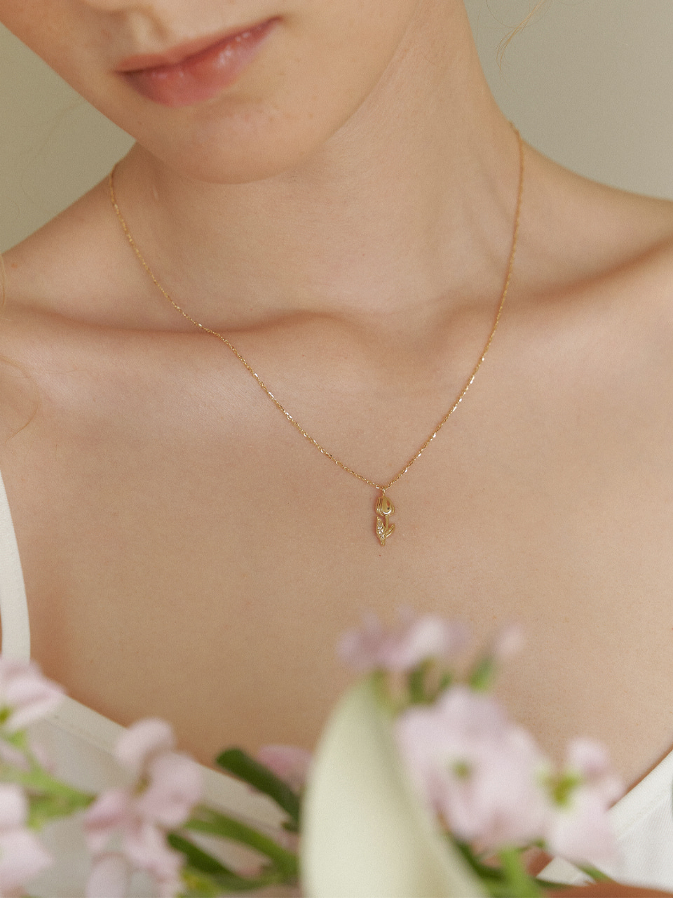 Celli Tulip Diamond Necklace
