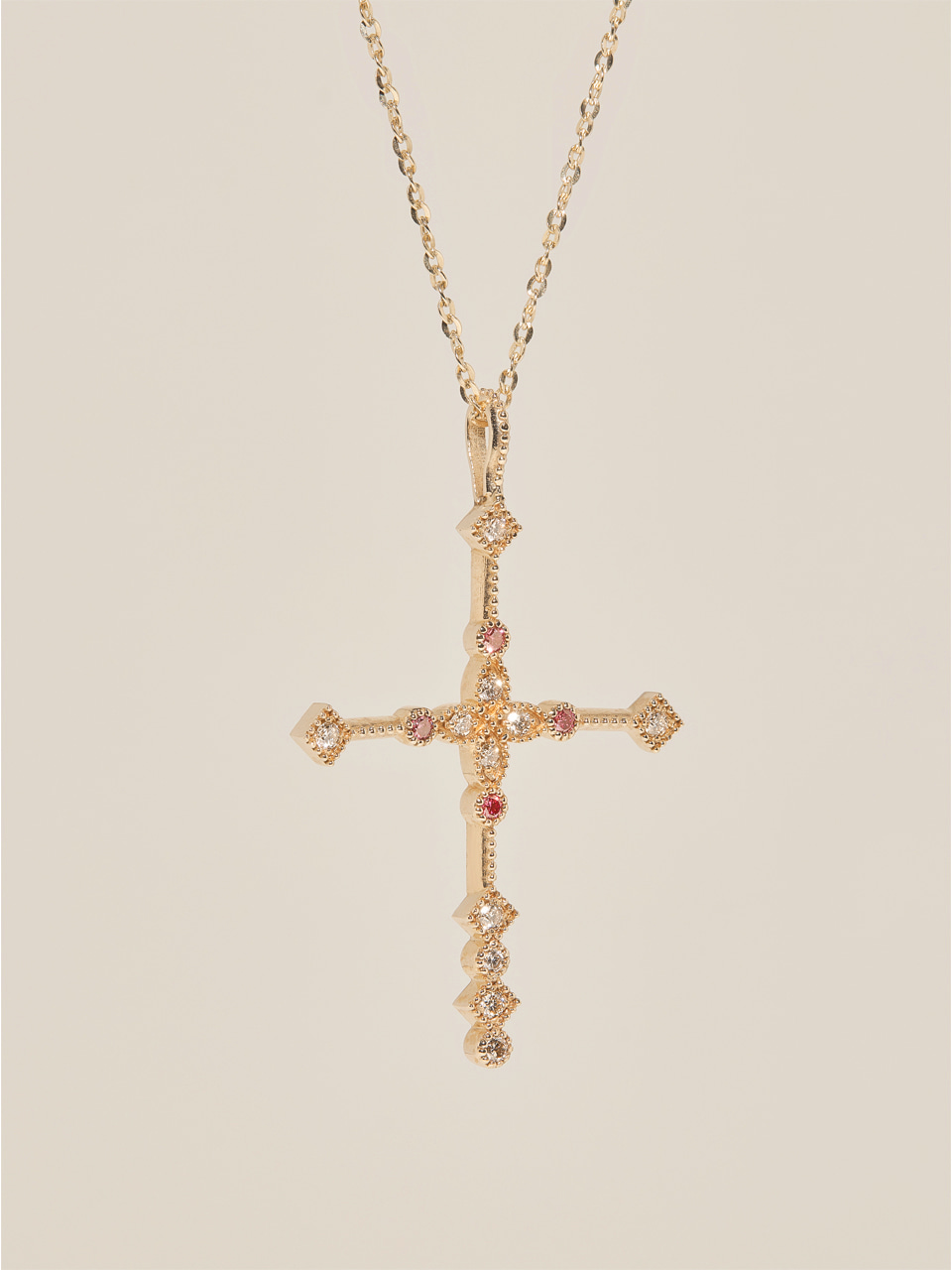 Violet Point Cross Necklace
