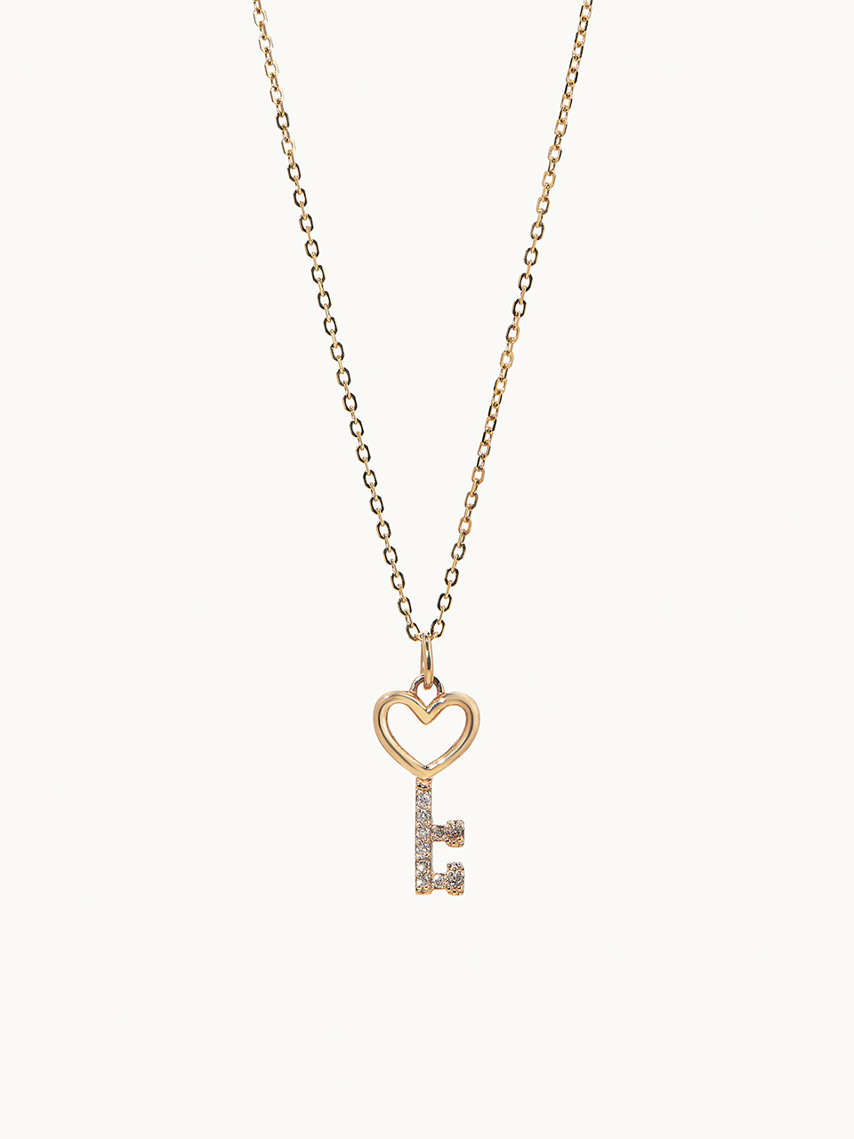 Lovely Heart Key Necklace