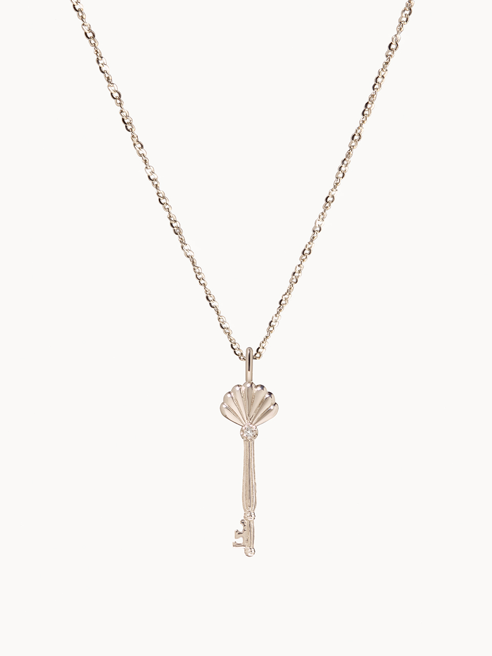 Pure Shell Key Pendant Necklace