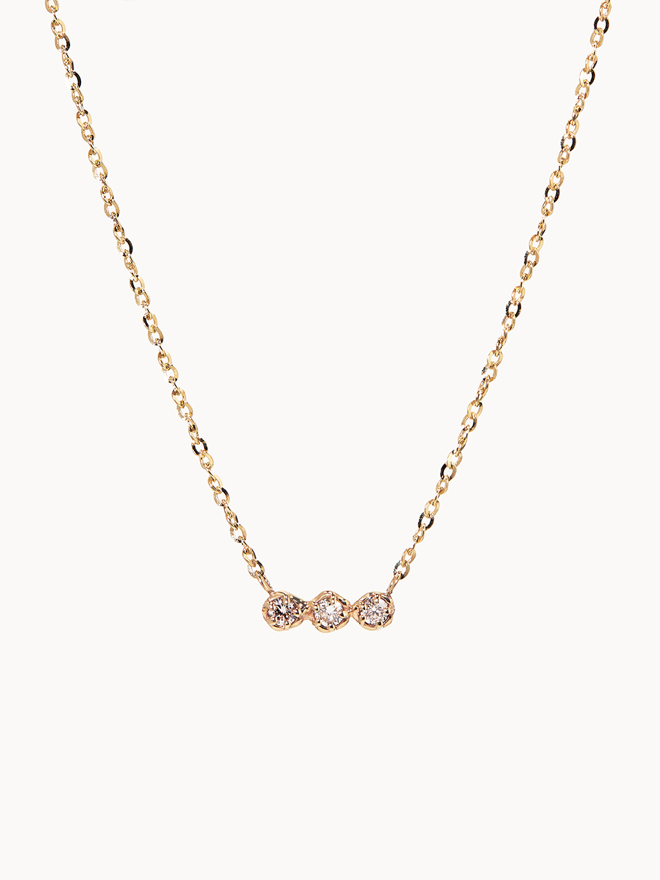 Triple Diamond Mini Necklace