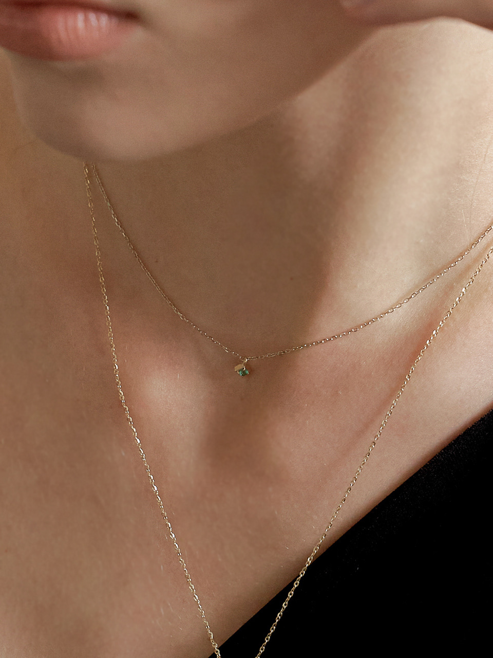 square combi emerald necklace