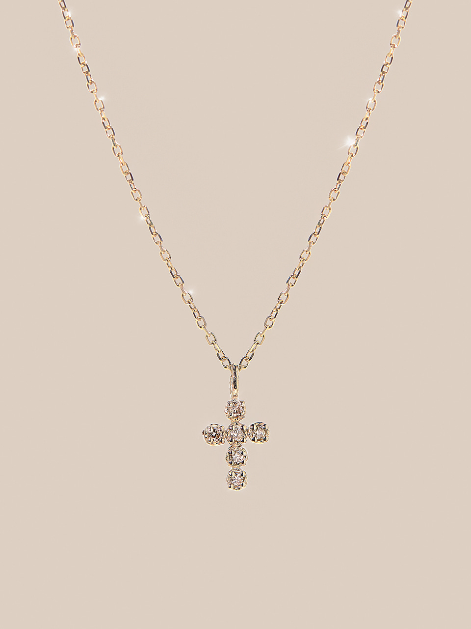 Diamond Mini Cross Necklace