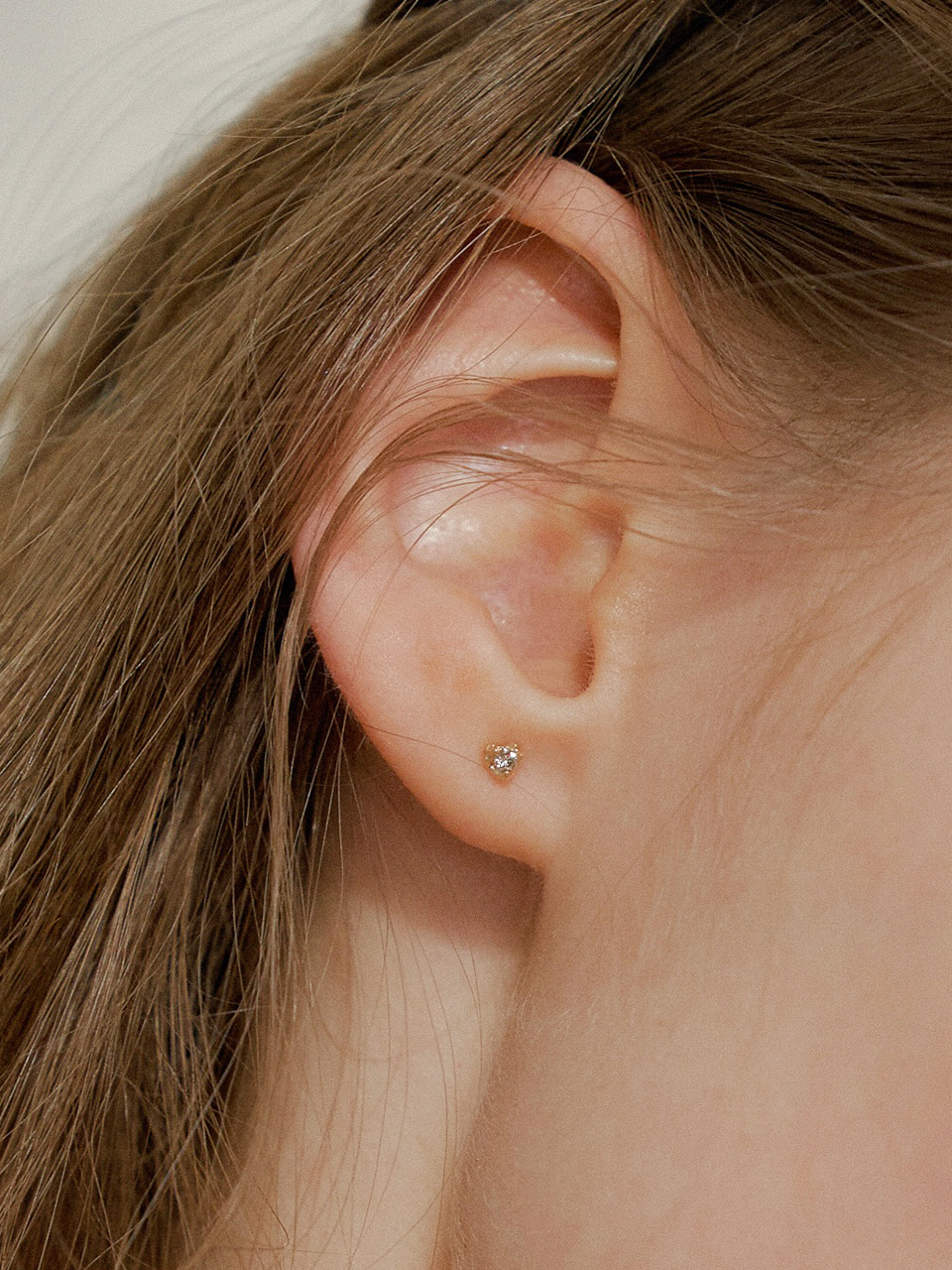 April Heart Diamond Earring